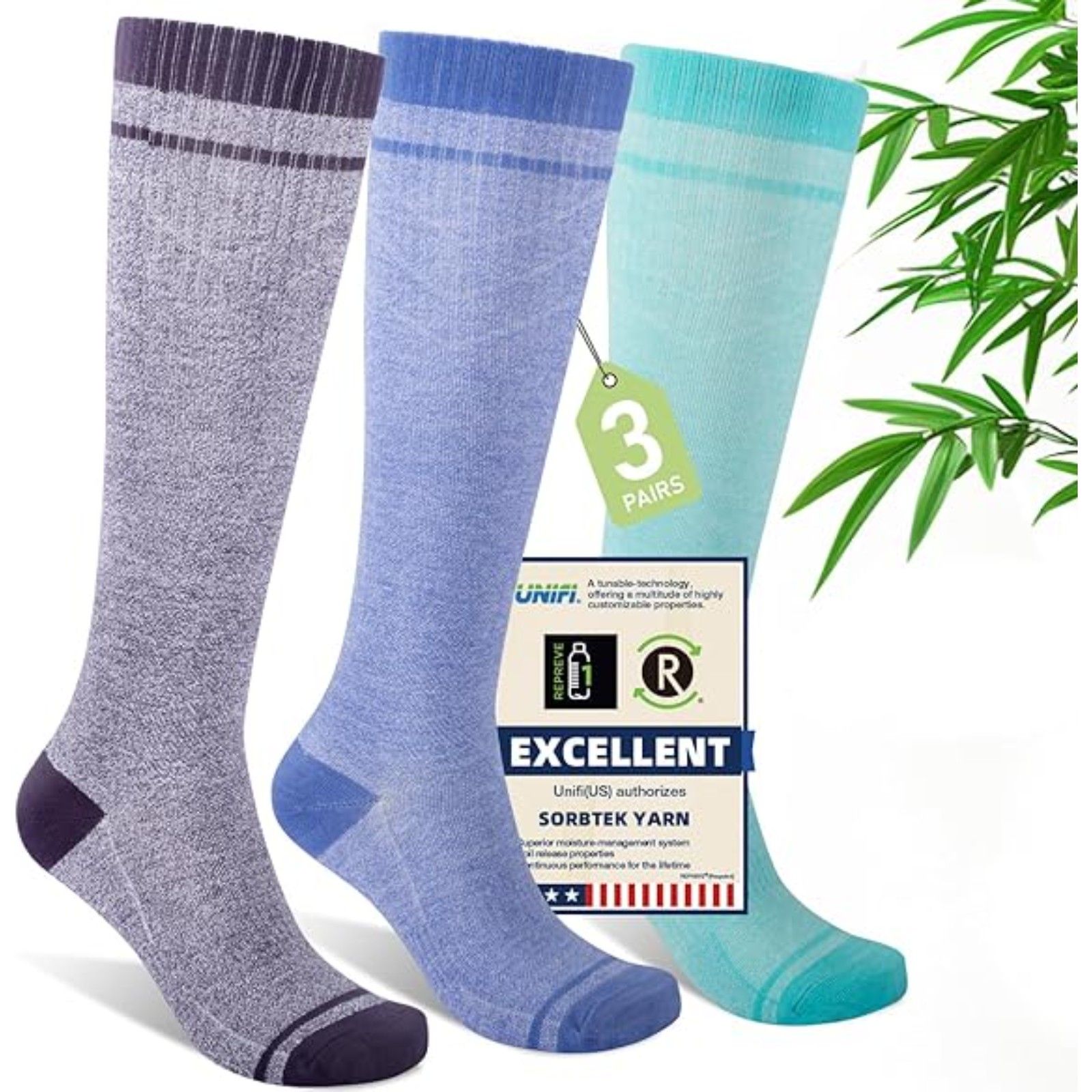 Compression Socks Women  Men 1520 Mmhg Bamboo Viscose Knee High  SM